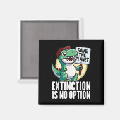 絶滅はオプションの恐竜の環境プロではない マグネット (正面/裏面)