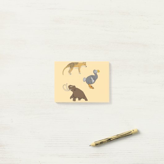 絶滅動物 ポストイット (デスク上)