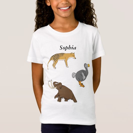 絶滅動物  Tシャツ (正面)
