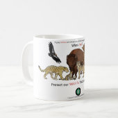 絶滅危ぐ種の行為を支えて下さい コーヒーマグカップ (正面左)