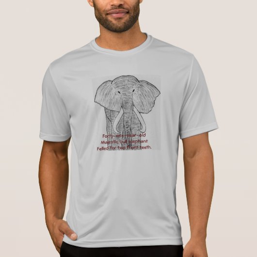絶滅危惧の象アラートTシャツ Tシャツ (正面)