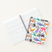 絶滅危惧動物の水彩模様 ノートブック (内部)