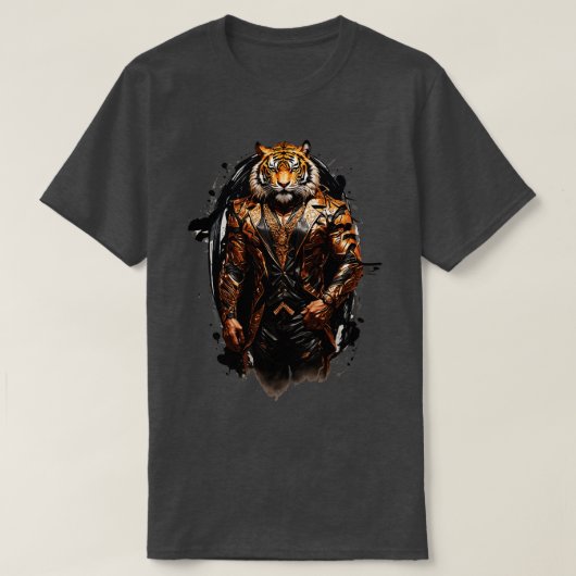絶滅危惧動物ベンガルトガーファロック Tシャツ (デザイン正面)