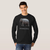 絶滅危惧動物種アジアゾウ Tシャツ (正面フル)