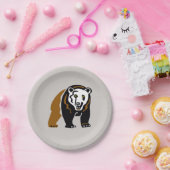 絶滅危惧動物 – グリズリーベア – 野生動物 – パーティー ペーパープレート (パーティー)