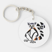 絶滅危惧動物 – リングや輪尾LEMUR - Primate- キーホルダー (正面)