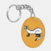 絶滅危惧動物 – 黒足FERRET -自然- キーホルダー (正面左)