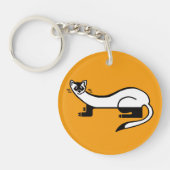 絶滅危惧動物 – 黒足FERRET -自然- キーホルダー (正面)