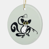 絶滅危惧動物 – AYE-AYE – 野生動物 – 霊長類 セラミックオーナメント (左)