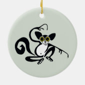 絶滅危惧動物 – AYE-AYE – 野生動物 – 霊長類 セラミックオーナメント (裏面)