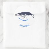 絶滅危惧動物 – Humpback WHALE – 野生生物 –  ラウンドシール (バッグ)