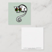 絶滅危惧動物 – Leadbeater's POSSUM – 緑 ノートカード (正面/裏面)