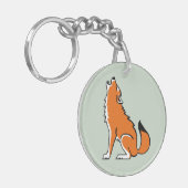 絶滅危惧動物 – Red WOLF – 野生動物 – 自然 キーホルダー (正面左)