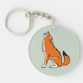 絶滅危惧動物 – Red WOLF – 野生動物 – 自然 キーホルダー (正面)