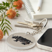 絶滅危惧動物 – RHINOCEROS – 野生生物 – 自然 キーホルダー (正面右)