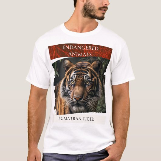 絶滅危惧動物 – Sumatran Tiger Tシャツ (正面)