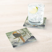 絶滅危惧可愛色彩の鮮やか手赤パンダ ガラスコースター (アングル)