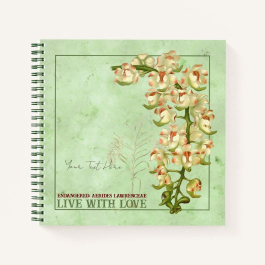 絶滅危惧植物種：アエライド ノートブック (正面)