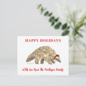 絶滅危惧種のクリスマス・パンゴリン シーズンポストカード (スタンド正面)