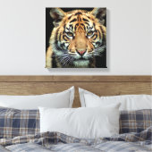 絶滅危惧種のタイガー・カブ キャンバスプリント (インサイチュ (寝室))