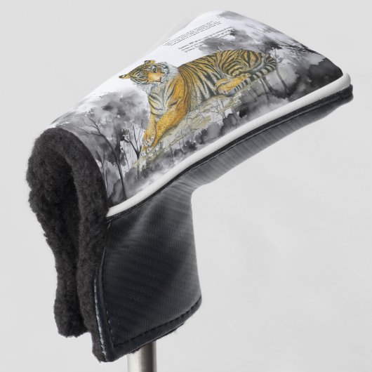 絶滅危惧種のハ色彩の鮮やかンガル ゴルフヘッドカバー (3/4 正面)