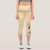 絶滅危惧種のフィリピンイーグルが目を引くアートワーク カプリレギンス (正面)