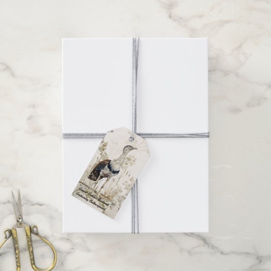 絶滅危惧種の手色彩の鮮やか素晴らしインディアン群 ギフトタグ (より糸付き)