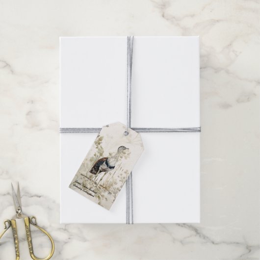 絶滅危惧種の手色彩の鮮やか素晴らしインディアン群 ギフトタグ (より糸付き)