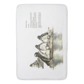 絶滅危惧種の海洋生物に似た目を引く バスマット (正面縦)