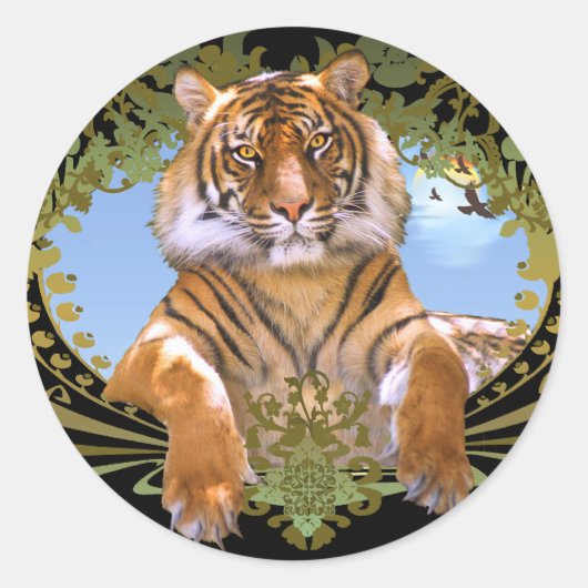 絶滅危惧種の猛虎 ラウンドシール (正面)