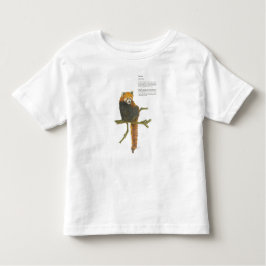 絶滅危惧種の色彩の鮮やか可愛いレッパンダ トドラーTシャツ