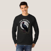 絶滅危惧種の鳥：クロツラヘラサギ Tシャツ (正面フル)
