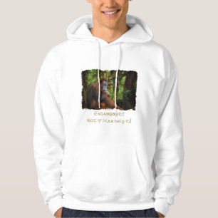 絶滅危惧種オランウータンス霊長類野生動物芸術Tシャツ パーカ