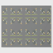 絶滅危惧種グレークラウンクレーン ラッピングペーパー (フラット)