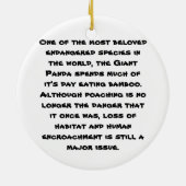 絶滅危惧種シリーズジャイアントパンダ セラミックオーナメント (裏面)