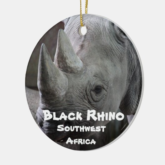 絶滅危惧種シリーズ,ブラックサイ セラミックオーナメント (左)