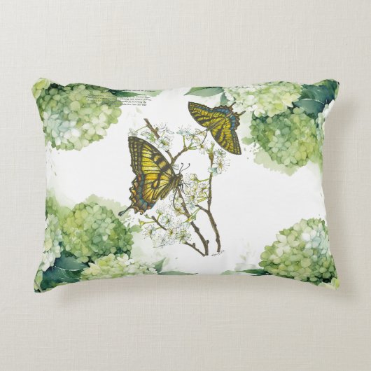 絶滅危惧種タイガーアゲハチョウ蝶 アクセントクッション (正面)