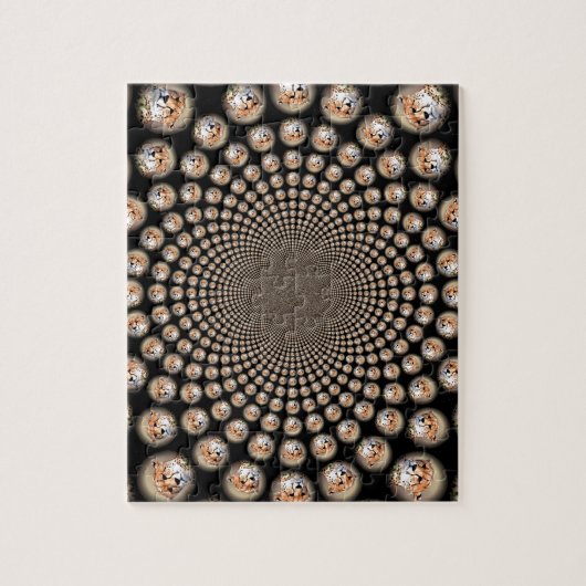 絶滅危惧種チーター催涙マーク ジグソーパズル (縦)