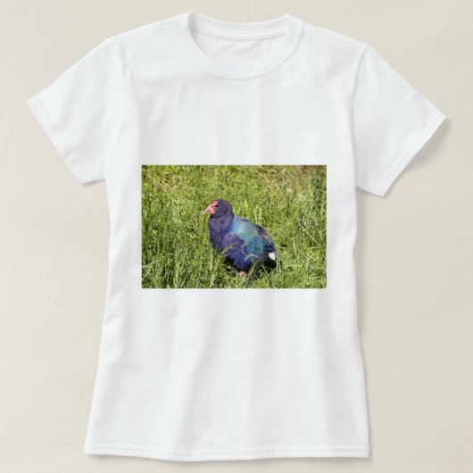 絶滅危惧種ニュージーランド先住民・タカヘ Tシャツ (デザイン正面)
