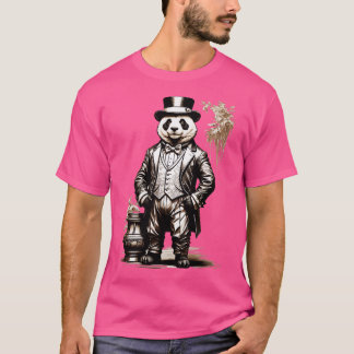 絶滅危惧種パンダのクマ博士ガーフィールド Tシャツ