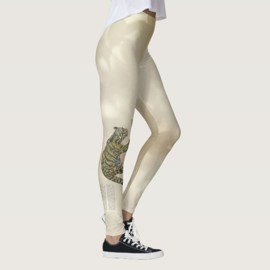 絶滅危惧種ヒョウの美しいアートワーク レギンス (右)