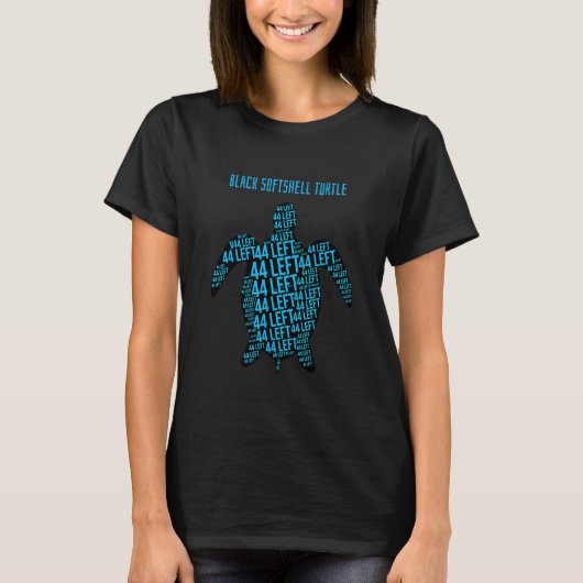 絶滅危惧種ブラックソフトシェルカメ Tシャツ (正面)