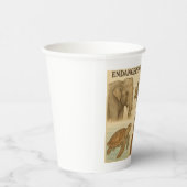 絶滅危惧種ヴィンテージイラストレーション 紙コップ (右)