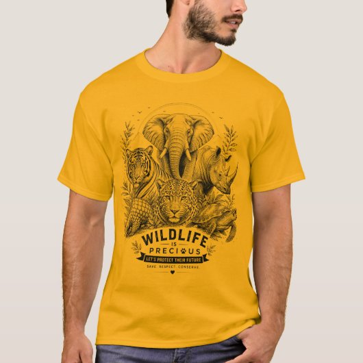 絶滅危惧種保護Tシャツ Tシャツ (正面)