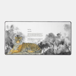 絶滅危惧種威厳のあるのベンガルトラの水色 デスクマット