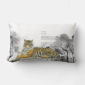 絶滅危惧種威厳のあるのベンガルトラの水色 ランバークッション (正面)