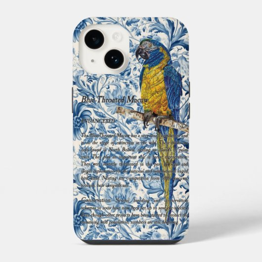 絶滅危惧種絵を描のマガー iPhoneケース (裏面)