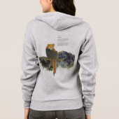 絶滅危惧種絵を描の可愛い赤パンダ パーカ (裏面)