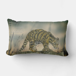 絶滅危惧種絵を描ヒョウ ランバークッション
