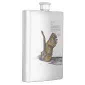 絶滅危惧種絵を描フクロウクラシックフラスコ フラスク (右)